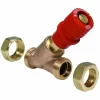 Brandneu ⭐ HONEYWELL RESIDEO Strangabsperrventil Kombi-3-Plus Rotguss, AG, DN 40, Rot, VL 👍 7