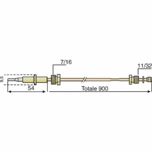 Schlussverkauf 🔔 Spezifisches Thermoelement – FERROLI 36700980 – HONEYWELL: Q309A 2747B 👍 6