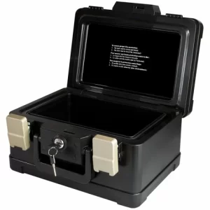 Blitzangebot ✨ HMF 2511102 Feuerfeste Dokumentenkassette DIN A5 Honeywell, 31,4 X 25,3 X 18,6 Cm, Schwarz 🔔 12